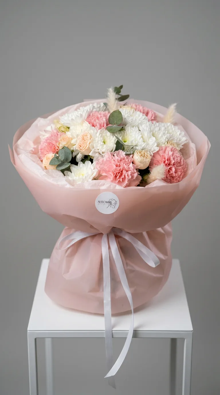 Pastel hand-tied bouquet